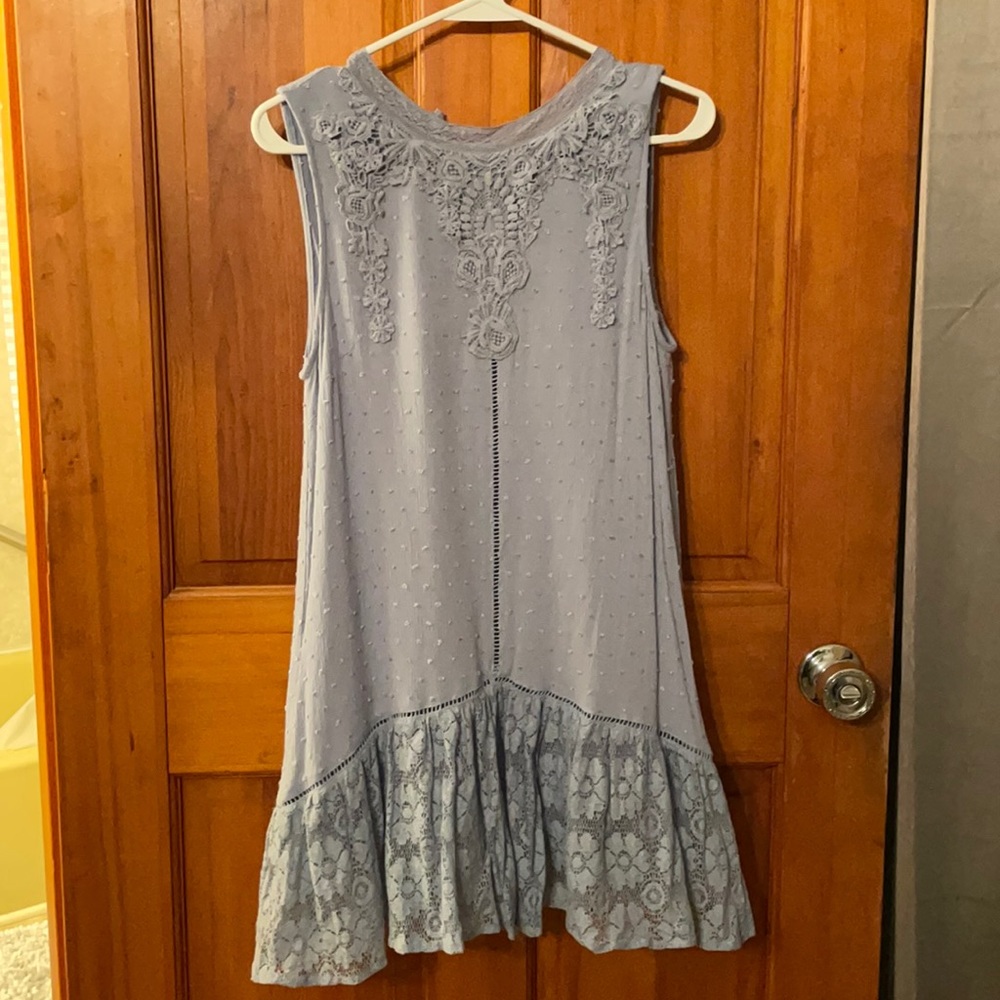 Umgee light blue lace dress size small